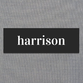 Etiqueta Para Nombres Negro mínimo moderno