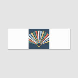 Etiqueta Para Nombres Neo Deco Fan grafisches