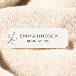 Etiqueta Para Nombres Neutral Minimalist Botanical Small Business 