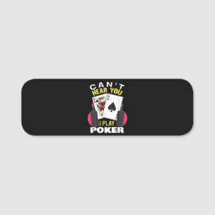 Etiqueta Para Nombres No puedo oírte jugar al póker del Holdem de Texas