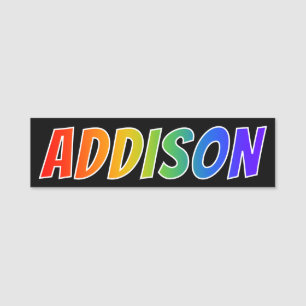 Etiqueta Para Nombres Nombre "ADDISON": Colorante del arco iris de la