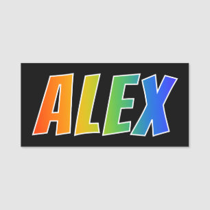 Etiqueta Para Nombres Nombre "ALEX": Colorante del arco iris de la