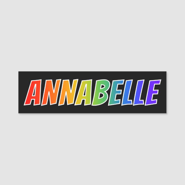 Etiqueta Para Nombres Nombre "ANNABELLE": Colorante del arco iris de la (Anverso)