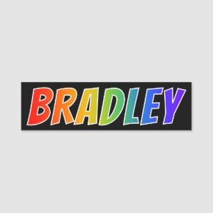 Etiqueta Para Nombres Nombre "BRADLEY": Colorante del arco iris de la