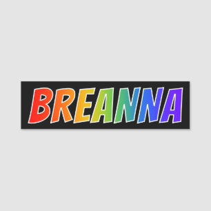 Etiqueta Para Nombres Nombre "BREANNA": Colorante del arco iris de la