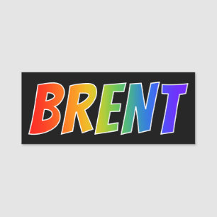 Etiqueta Para Nombres Nombre "BRENT": Colorante del arco iris de la