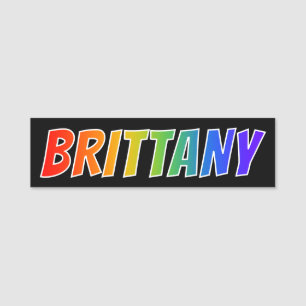 Etiqueta Para Nombres Nombre "BRETAÑA": Colorante del arco iris de la