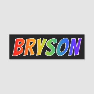 Etiqueta Para Nombres Nombre "BRYSON": Colorante del arco iris de la