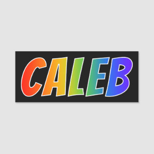 Etiqueta Para Nombres Nombre "CALEB": Colorante del arco iris de la