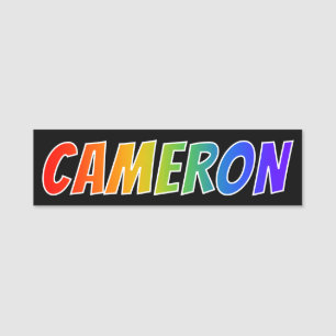 Etiqueta Para Nombres Nombre "CAMERON": Colorante del arco iris de la