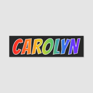 Etiqueta Para Nombres Nombre "CAROLYN": Colorante del arco iris de la