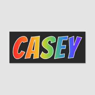 Etiqueta Para Nombres Nombre "CASEY": Colorante del arco iris de la