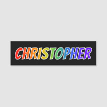 Nombre "CHRISTOPHER": Colorante del arco iris de