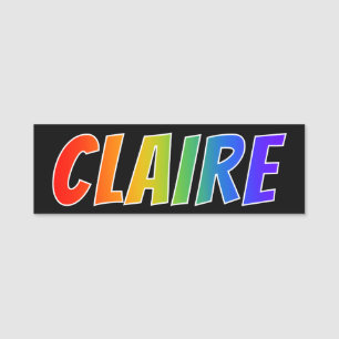 Etiqueta Para Nombres Nombre "CLAIRE": Colorante del arco iris de la