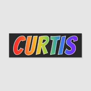 Etiqueta Para Nombres Nombre "CURTIS": Colorante del arco iris de la