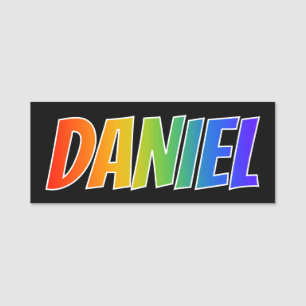 Etiqueta Para Nombres Nombre "DANIEL": Colorante del arco iris de la
