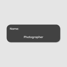Etiqueta Para Nombres Nombre de Fotógrafo Pinback