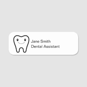 Etiqueta Para Nombres Nombre del Asistente Dental y Título del Puesto Di