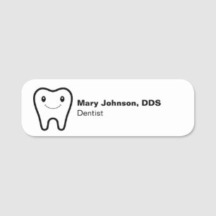Etiqueta Para Nombres Nombre del dentista empresarial Título del trabajo