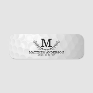Etiqueta Para Nombres Nombre del patrón de bola de golf personalizado Mo