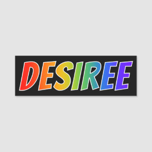 Etiqueta Para Nombres Nombre "DESIREE": Colorante del arco iris de la