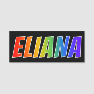 Etiqueta Para Nombres Nombre "ELIANA": Colorante del arco iris de la