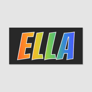 Etiqueta Para Nombres Nombre "ELLA": Colorante del arco iris de la