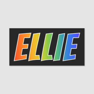 Etiqueta Para Nombres Nombre "ELLIE": Colorante del arco iris de la