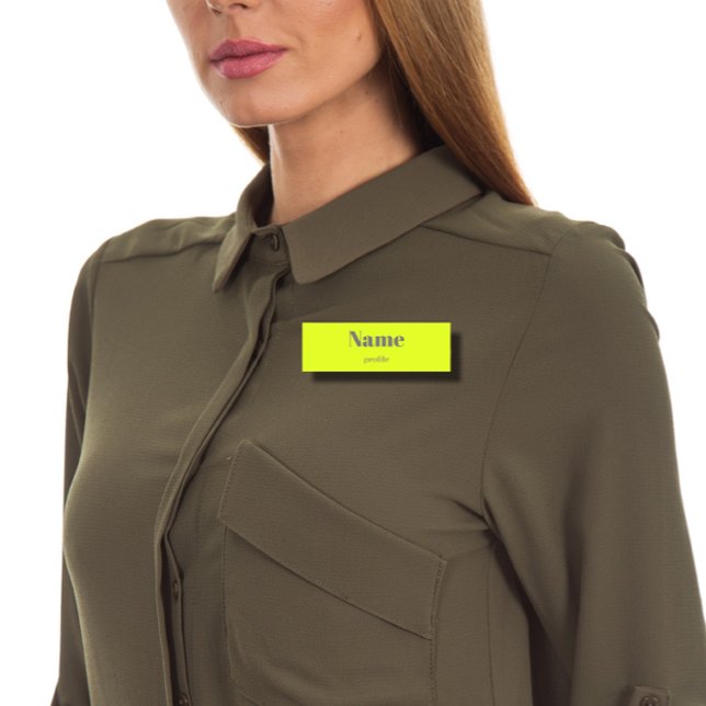 Etiqueta Para Nombres nombre en negrita amarillo fluorescente (Subido por el creador)