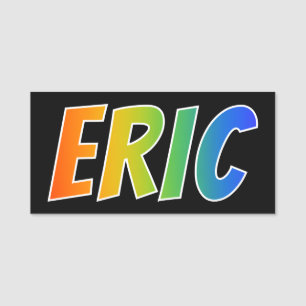 Etiqueta Para Nombres Nombre "ERIC": Colorante del arco iris de la