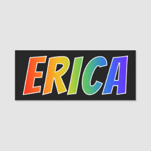 Etiqueta Para Nombres Nombre "ERICA": Colorante del arco iris de la