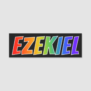 Etiqueta Para Nombres Nombre "EZEKIEL": Colorante del arco iris de la