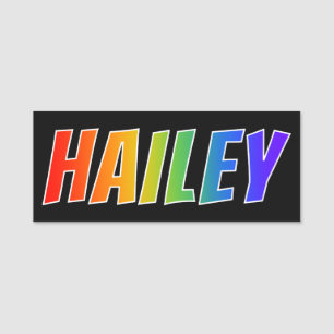 Etiqueta Para Nombres Nombre "HAILEY": Colorante del arco iris de la