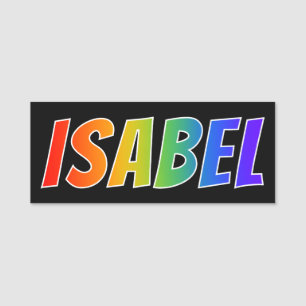 Etiqueta Para Nombres Nombre "ISABEL": Colorante del arco iris de la