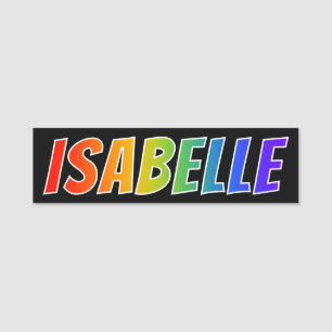 Etiqueta Para Nombres Nombre "ISABEL": Colorante del arco iris de la