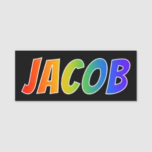 Etiqueta Para Nombres Nombre "JACOB": Colorante del arco iris de la