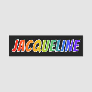 Etiqueta Para Nombres Nombre "JACOBA": Colorante del arco iris de la