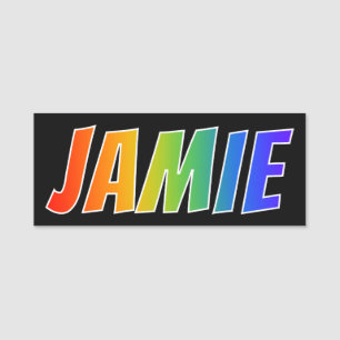 Etiqueta Para Nombres Nombre "JAMIE": Colorante del arco iris de la