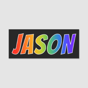 Etiqueta Para Nombres Nombre "JASON": Colorante del arco iris de la