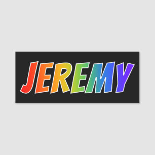 Etiqueta Para Nombres Nombre "JEREMY": Colorante del arco iris de la