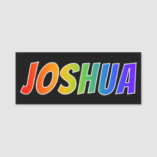 Etiqueta Para Nombres Nombre "JOSHUA": Colorante del arco iris de la
