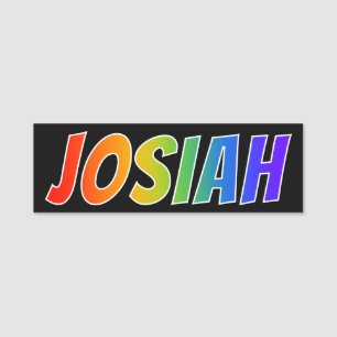 Etiqueta Para Nombres Nombre "JOSIAH": Colorante del arco iris de la