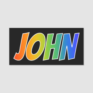 Etiqueta Para Nombres Nombre "JUAN": Colorante del arco iris de la