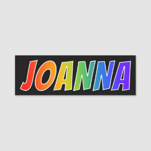 Etiqueta Para Nombres Nombre "JUANA": Colorante del arco iris de la