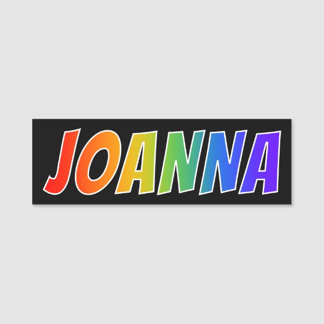 Etiqueta Para Nombres Nombre "JUANA": Colorante del arco iris de la (Anverso)