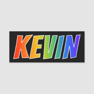 Etiqueta Para Nombres Nombre "KEVIN": Colorante del arco iris de la