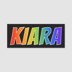 Etiqueta Para Nombres Nombre "KIARA": Colorante del arco iris de la