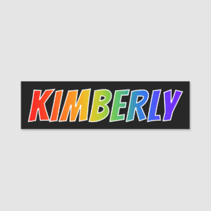 Etiqueta Para Nombres Nombre "KIMBERLY": Colorante del arco iris de la