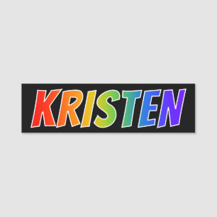 Etiqueta Para Nombres Nombre "KRISTEN": Colorante del arco iris de la