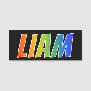 Etiqueta Para Nombres Nombre "LIAM": Colorante del arco iris de la